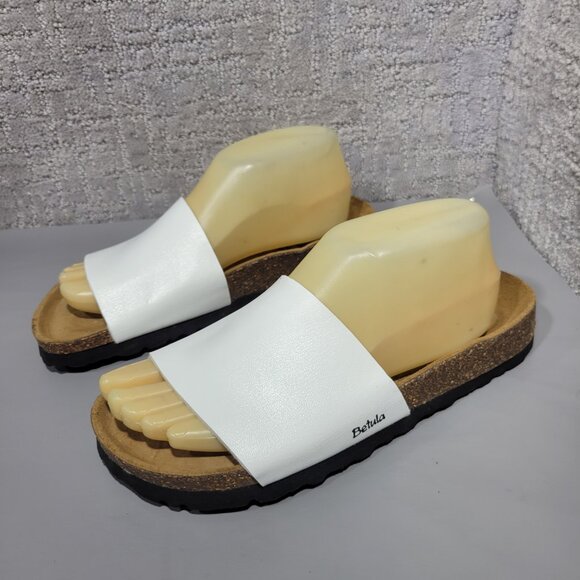 Betula By Birkenstock Reggae Unisex Size US L7 M5 White Birko-Flor Slide Sandal - Picture 6 of 12